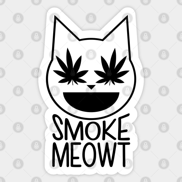 Smoke Meowt Cat - in tie dye and solids Sticker by defytees